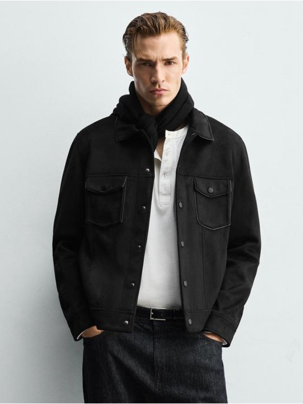 Zara Men’s Suede Button Up Jacket